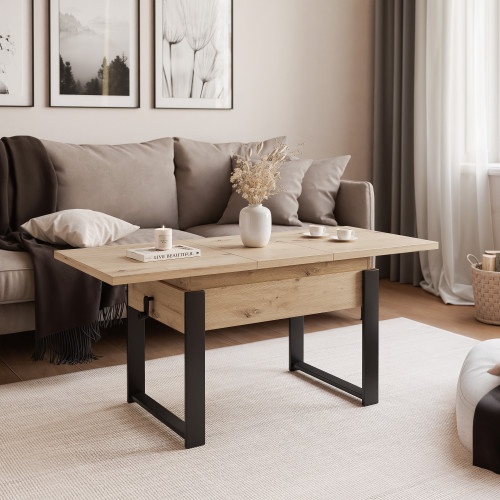 Table basse relevable et extensible TIVOR